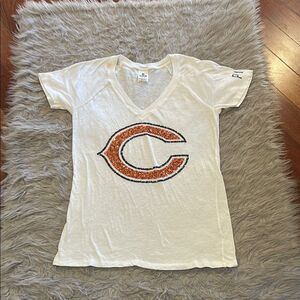 Pink by Victoria secret orange and blue sequin Chicago cubs tshirt‎ size large